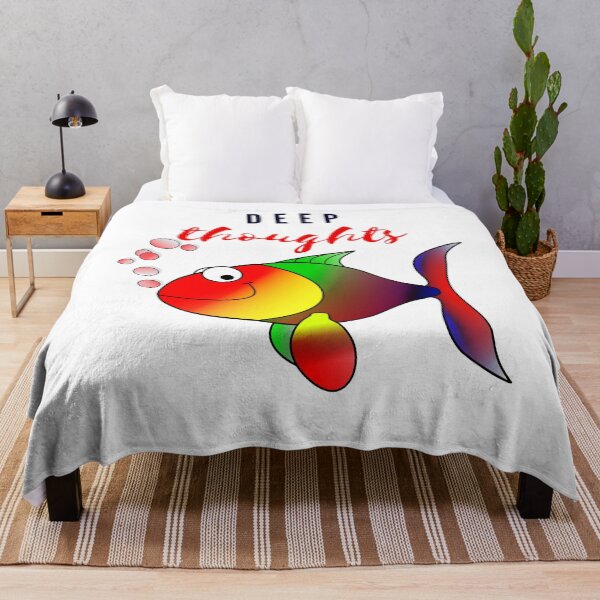 Item preview, Funny Fish Deep Thoughts Quote designed and sold by StormyMuse.