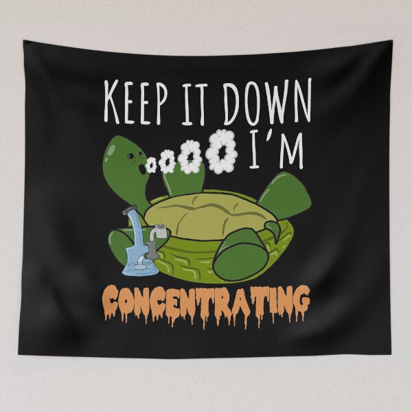 Item preview, Keep it down I’m concentrating stoner turtle - Marijuana THC Concentrates Dabs Wax Hash Rosin  designed and sold by YomeHayin.