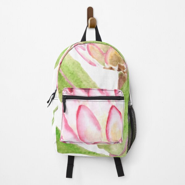 Item preview, hand painted pink protea flower watercolor designed and sold by ColorandColor.