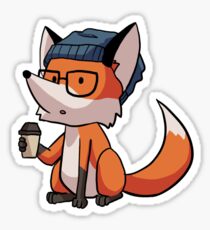 Hipster fox Sticker