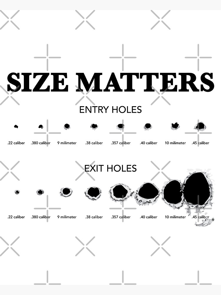 Size Matters Bullet Holes Photographic Print for Sale by