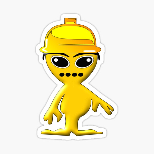 Artikel-Vorschau von BAUSTELLE BAUEN LUSTIGER AUßERIRDISCHER HELM, designt und verkauft von minimalartstory.