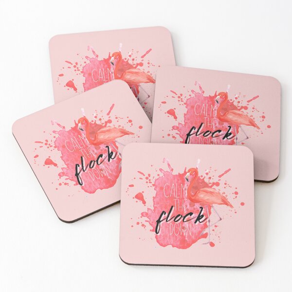 Item preview, Calm The Flock Down Flamingo designed and sold by indigofox-x.