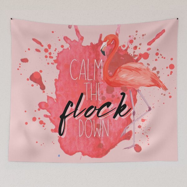 Item preview, Calm The Flock Down Flamingo designed and sold by indigofox-x.