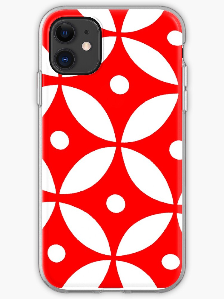 "Red and White Graphic " iPhone Case & Cover by Overthetopsm Redbubble