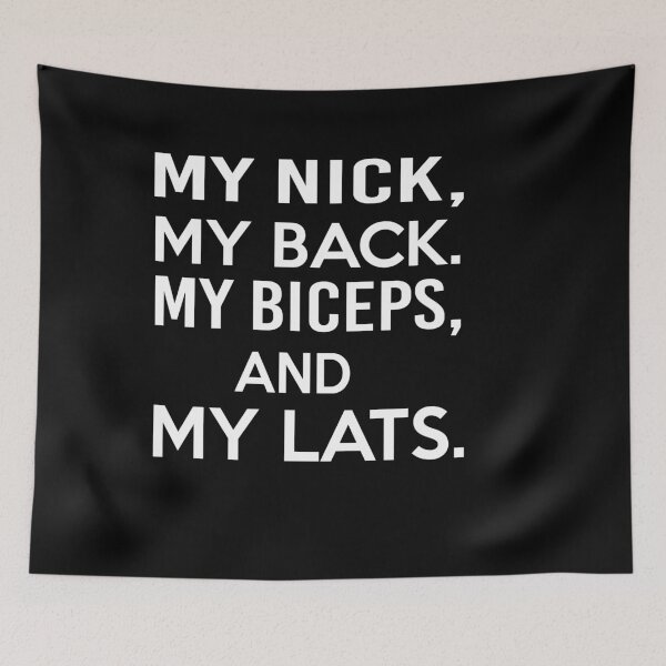 Item preview, My Neck My back My Biceps and My Lats Racerback fitness Tank Motivational Workout Tank Top Gym Shirt work out Tank. designed and sold by Noui Barka.