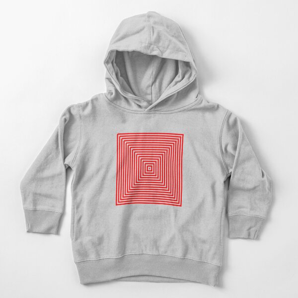 Nested concentric red squares Toddler Pullover Hoodie