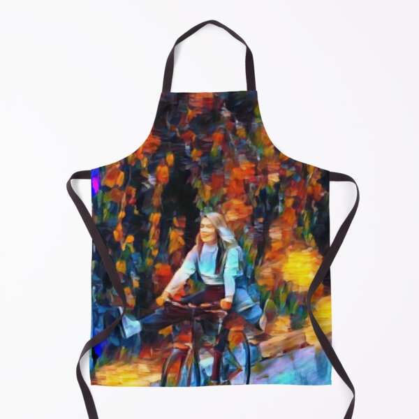 Item preview, Girl Enjoying A Ride On a Bicycle Oil Painting Design-Just Enjoy The Ride- designed and sold by Red-ElYoubi.