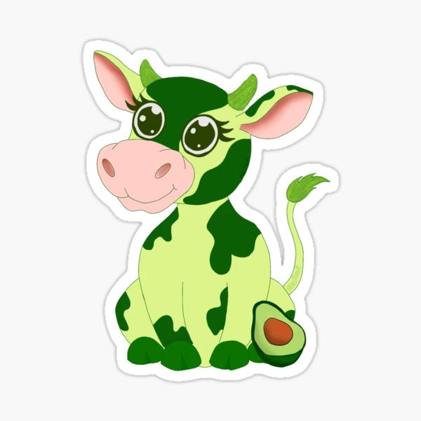 Avocowdo avocado cow lover gift Sticker for Sale by Galvik58