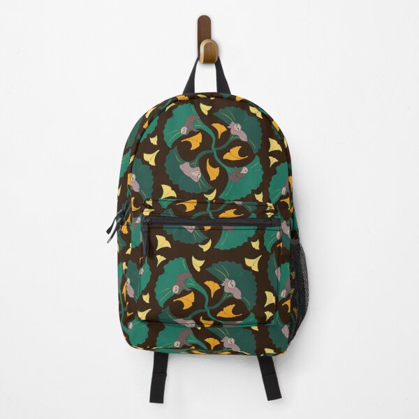 Item preview, Ginkgo Sloth Botanical Leaf Pattern- Dark Brown designed and sold by Casey Wilkinson.