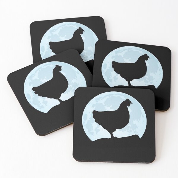 Item preview, chicken lover animal moon chicken silhouette farmer designed and sold by alaechamlal.