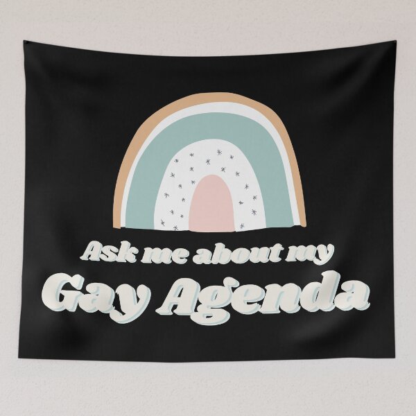 Item preview, Ask Me About My Gay Agenda designed and sold by 10pmCreations.