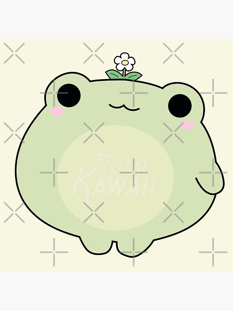 TotalKawaii© Froggy with Flowers Photographic Print by TotalKawaii