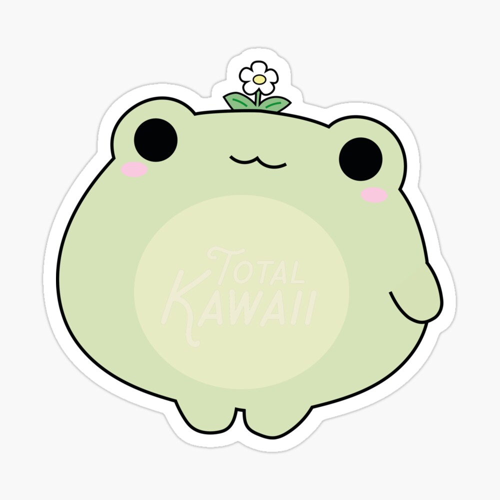 TotalKawaii© Froggy with Flowers Photographic Print by TotalKawaii