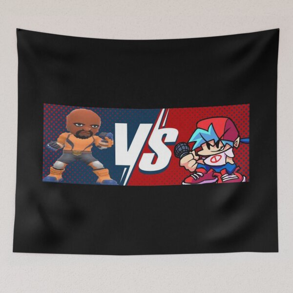 Item preview, Friday Night Funkin boyfriend VS Matt black background designed and sold by RedMerce.