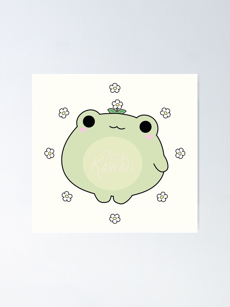 Cute Kawaii Frog Poster for Sale by kevsdesigns