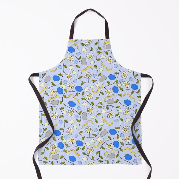 Item preview, C. elegans Worms and Grumpy Flowers on Blue designed and sold by fogoosherie.