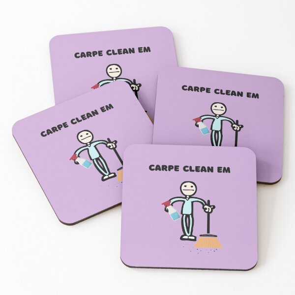 Item preview, Carpe Clean em Spray Bottle Broom Cleaning Gifts designed and sold by SavvyCleaner.