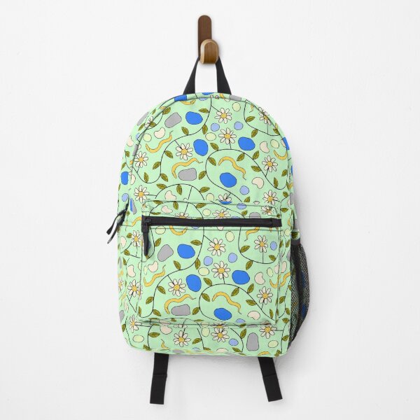 Item preview, C. elegans Worms and Grumpy Flowers on Green designed and sold by fogoosherie.