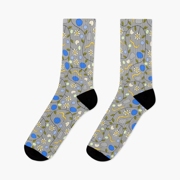 Item preview, C. elegans Gusanos y flores gruñones en gris designed and sold by fogoosherie.