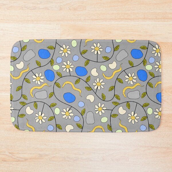 Item preview, C. elegans Worms and Grumpy Flowers on Grey designed and sold by fogoosherie.