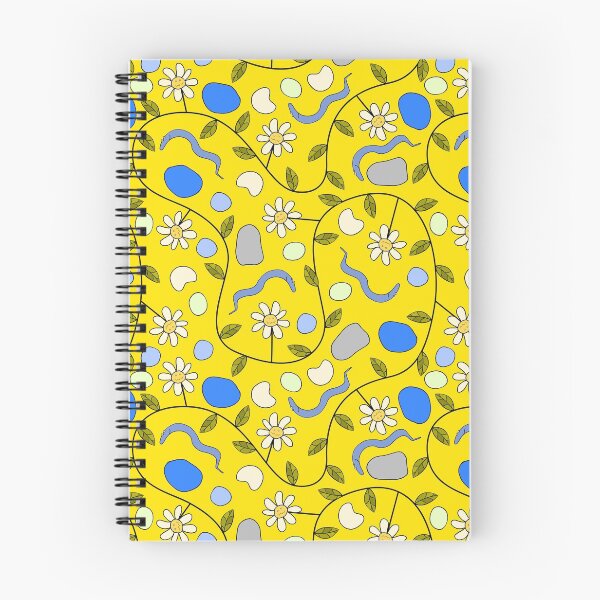 Item preview, C. elegans Worms and Grumpy Flowers on Yellow designed and sold by fogoosherie.