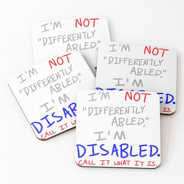 Item preview, i'm not "differently abled," i'm disabled designed and sold by AngelTheSiren.