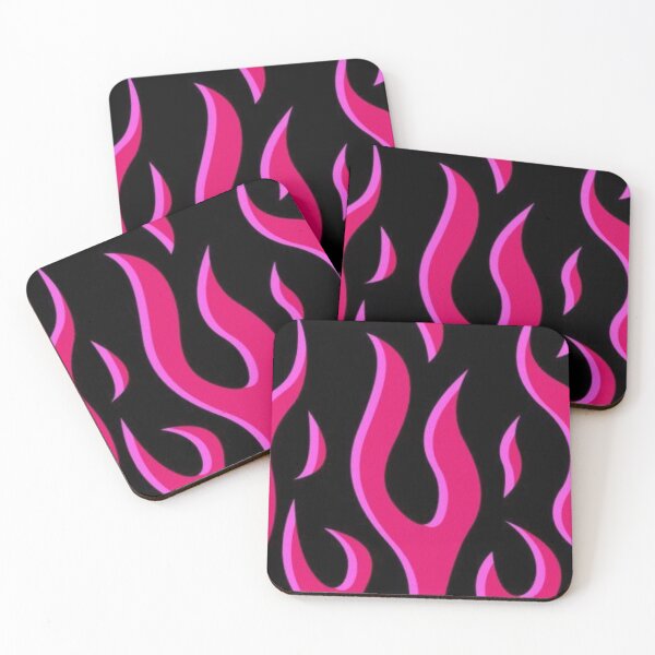 Item preview, Pink and Black Flame Design designed and sold by creeperawwwwman.