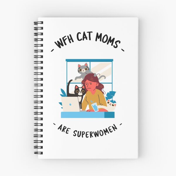 Item preview, WFH Cat Moms Are Superwomen - Feline Distraction designed and sold by Purrfecta.
