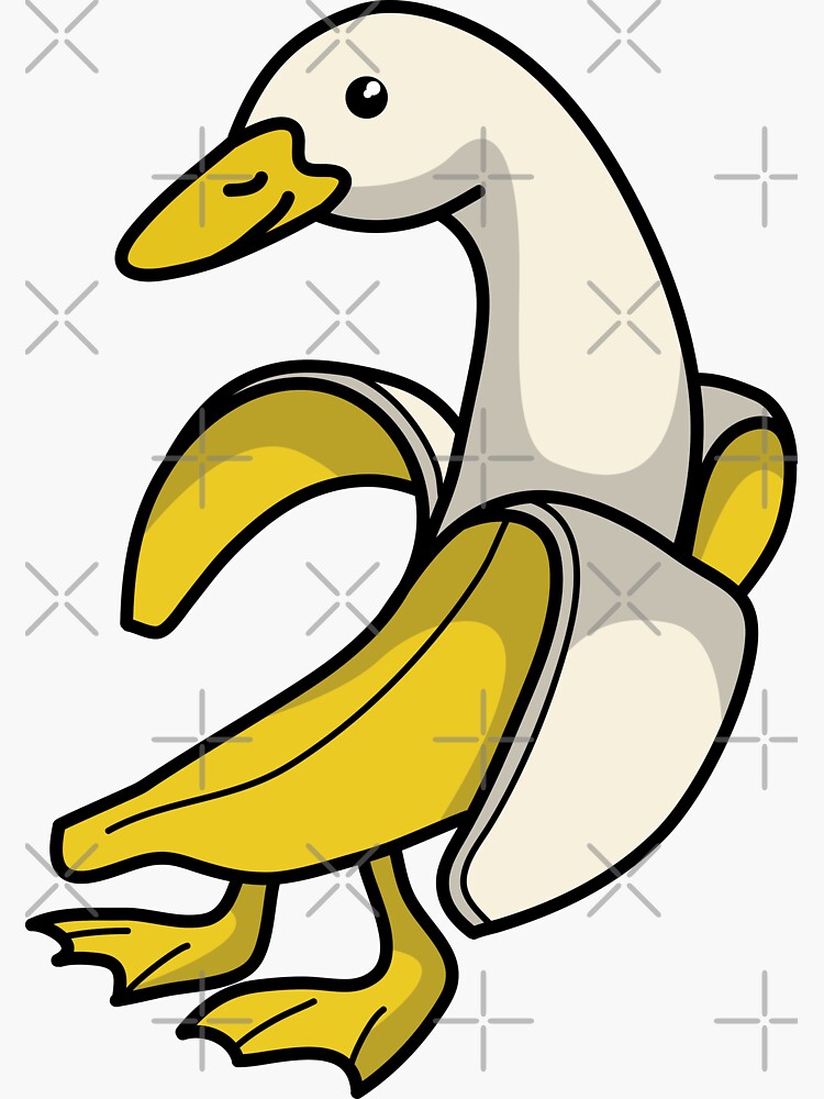 "banana duck kawaii" Sticker for Sale by guillermofarze Redbubble