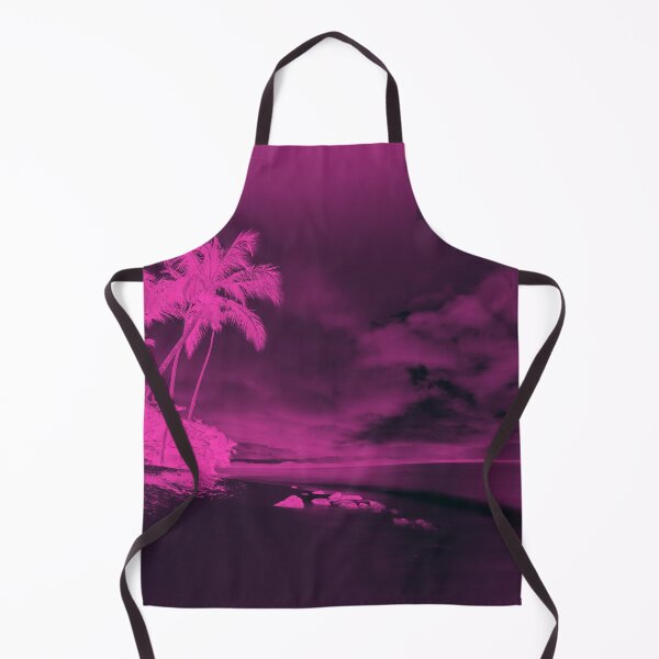 Item preview, Tropical Beach Scenery Silhouette with Pink & Black Tones designed and sold by MamaSweetea.