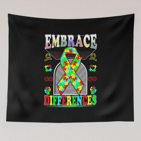 Item preview, Embrace Differences Autism Awareness Ribbon Gift designed and sold by TTFMerch.