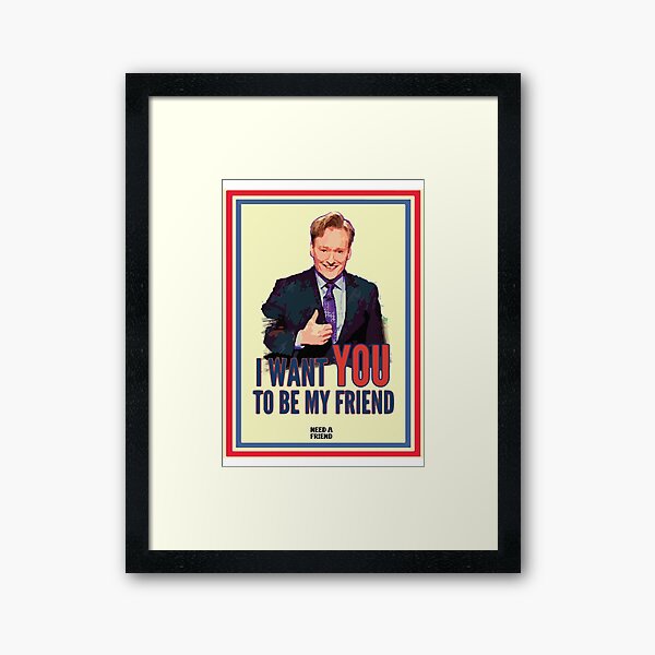 I want you to be my friend Framed Art Print