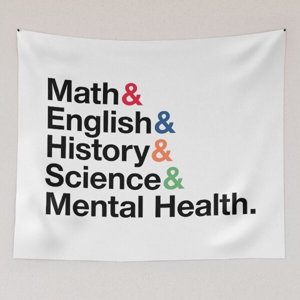 Item preview, School Psych Mental Health Check Ampersand Style designed and sold by opalime.