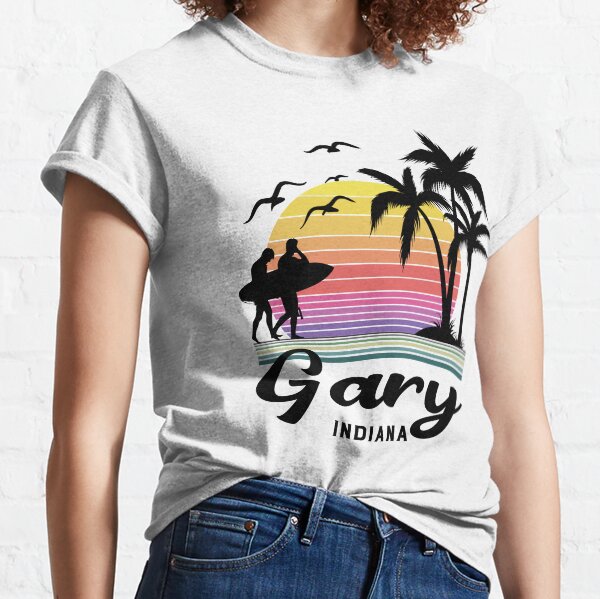 Gary Indiana Seaside Retro Sunset Classic T-Shirt