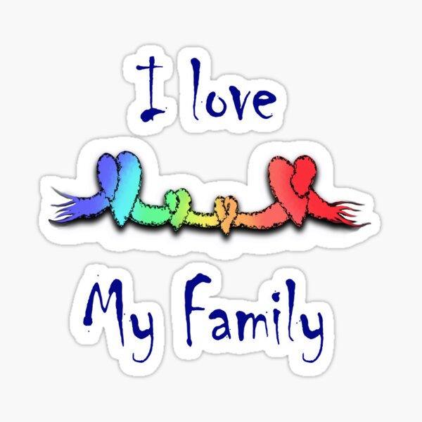 Amo mi familia Pegatina