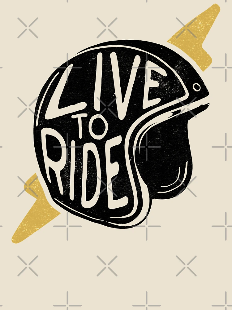 Thumbnail 4 of 4, Relaxed T-Shirt, Live to Ride designed and sold by ThreeTreeDesign.