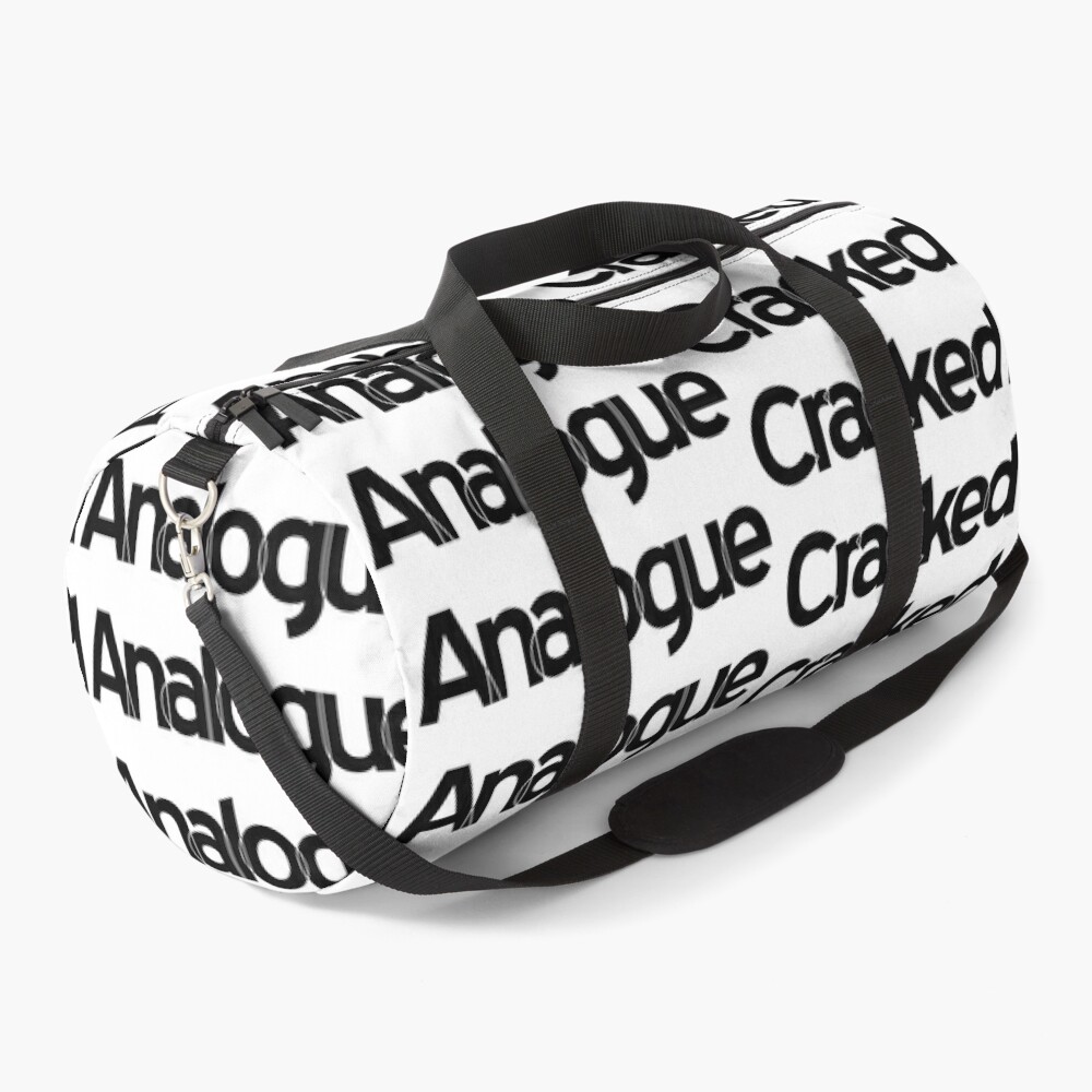 Cracked Analogue (Black Version) Duffle Bag