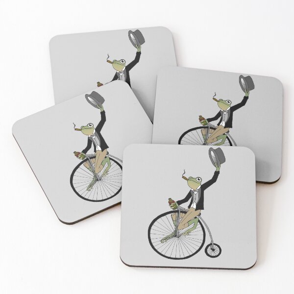 Item preview, Frog Responsibly (corner print) - penny-farthing frog  designed and sold by C-Birb.