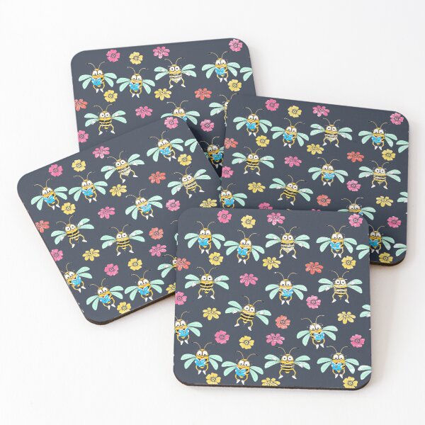 Item preview, FUNNY BEE AND FLOWER PATTERN designed and sold by NATUREZONE.