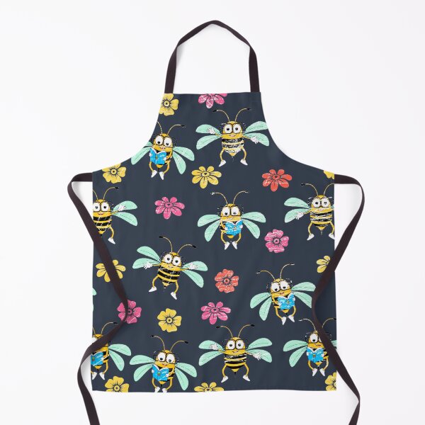 Item preview, FUNNY BEE AND FLOWER PATTERN designed and sold by NATUREZONE.