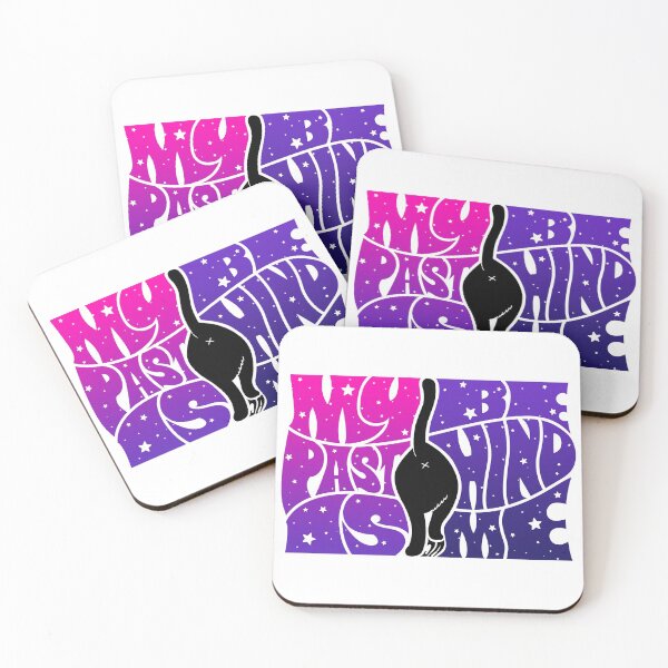Item preview, My Past is Behind Me Pink Purple Cat Butt Psychadelic Slogan designed and sold by JessicaAmber.