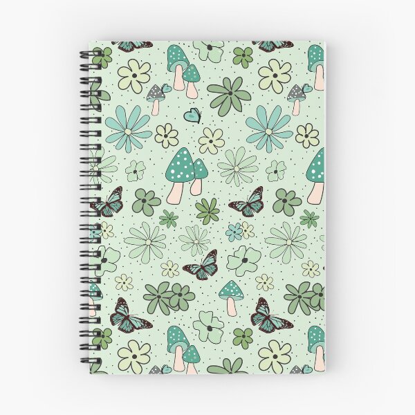 Item preview, Light Green and Sage Flowers Butterflies and Mushrooms Cottagecore Aesthetic designed and sold by Alice-Mills.