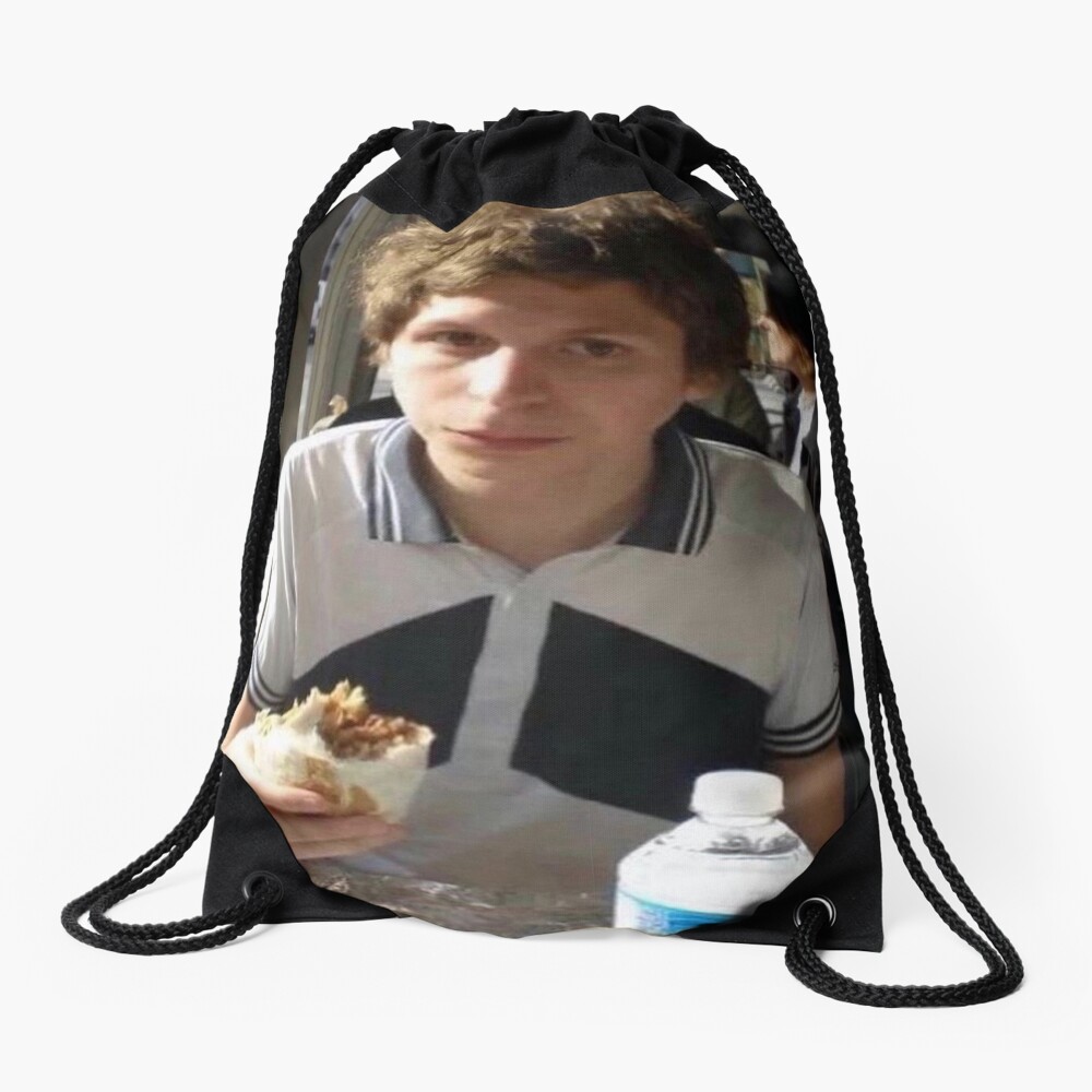 "Michael Cera Eating Burrito" Drawstring Bag for Sale by ThadCox