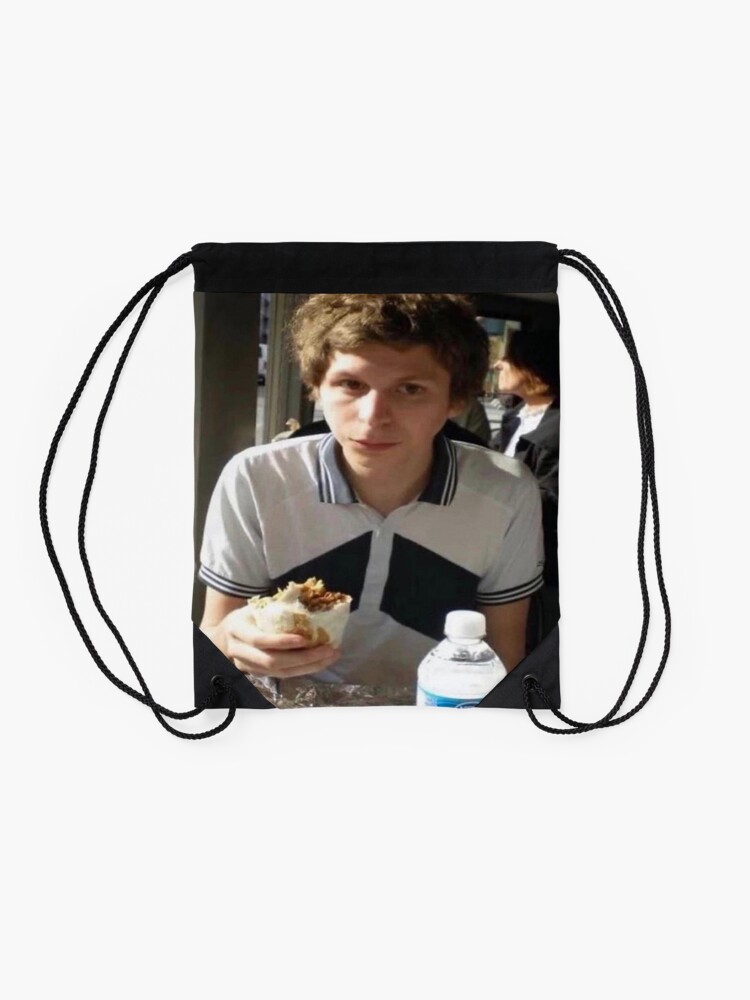 "Michael Cera Eating Burrito" Drawstring Bag for Sale by ThadCox