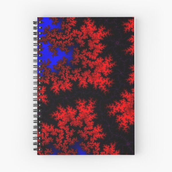 Aperçu de l'œuvre Fractale de vortex en forme d'arbre rouge et bleu créée et vendue par magnetite360.