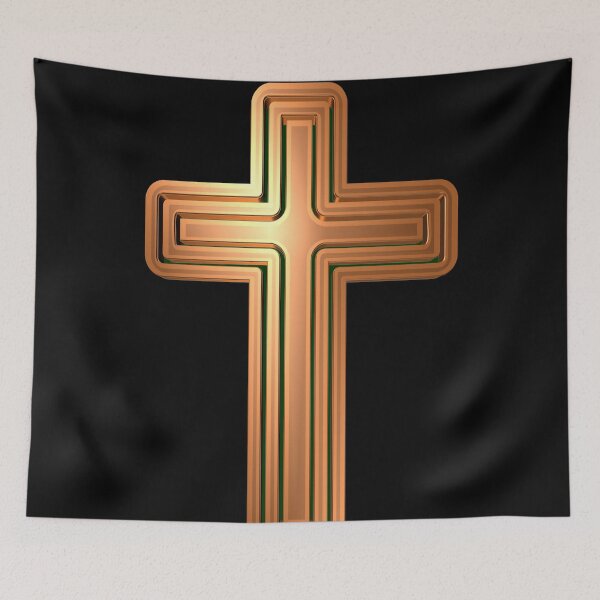 Item preview, Shining Bronze Christian Cross designed and sold by toddbrooney.