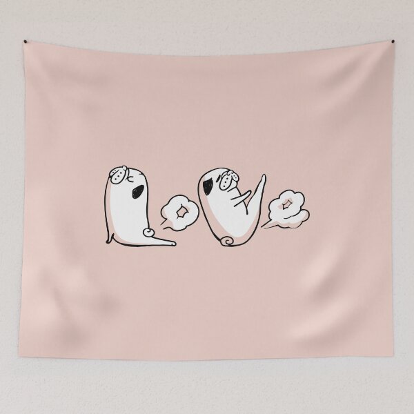 Item preview, Love in The Air Pug Yoga designed and sold by Huebucket.