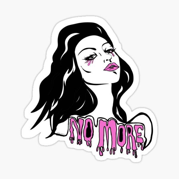 "No More" Sticker for Sale by MarleyArt123 Redbubble