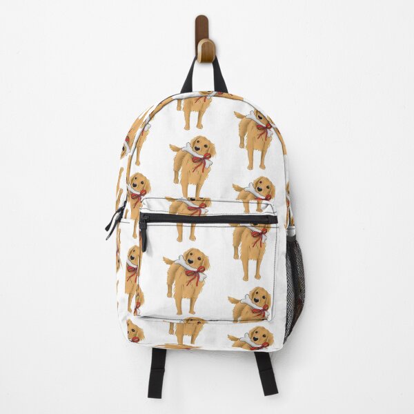 Item preview, Cute Golden Retriever Holding a Bone with a Red Bow designed and sold by ElysianCreation.
